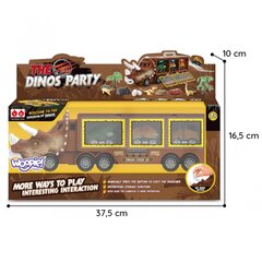Sunkvežimis su paleidimo įtaisu ir automobiliais „Dinozauras“, Woopie kaina ir informacija | Žaislai berniukams | pigu.lt
