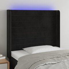 Изголовье со светодиодом, черное, 90x5x118/128 см цена и информация | Кровати | pigu.lt