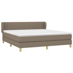 Кровать с пружинами/матрасом, темно-серая, 160x200 см цена и информация | Кровати | pigu.lt