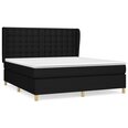 Кровать vidaXL, 160х200 см, черный