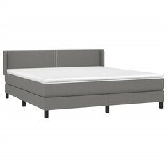 Кровать с пружинами/матрасом, темно-серая, 160x200 см, ткань цена и информация | Кровати | pigu.lt