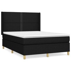 Кровать vidaXL, 140х200 см, черный цена и информация | Кровати | pigu.lt