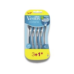 бритва gillette venus oceana, 4 шт. цена и информация | Косметика и средства для бритья | pigu.lt