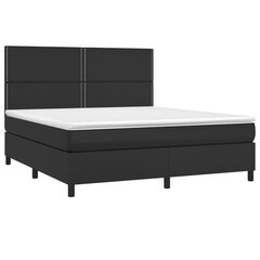 Кровать vidaXL, 180х200 см, черный цена и информация | Кровати | pigu.lt