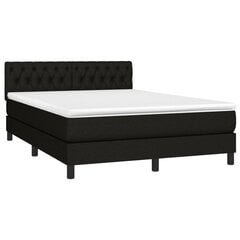 Кровать с пружинами и матрасом, черная, 140х200 см цена и информация | Кровати | pigu.lt