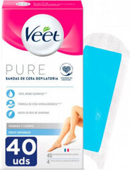 Depiliacinės juostelės kūnui Veet Pure, 40 vnt. цена и информация | Veet Духи, косметика | pigu.lt