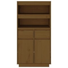 Komoda vidaXL, Pušies medienos masyvas, 60x40x116,5cm, medaus ruda цена и информация | Комоды | pigu.lt