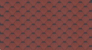 Bituminių čerpių rinkinys Hexagonal Rock H334RED, raudonos spalvos цена и информация | Кровельные покрытия | pigu.lt