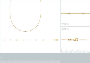 Цепочка с золотым покрытием 750°,производство Франции цена и информация | Женское колье | pigu.lt