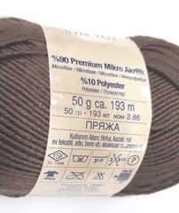 Пряжа для вязания Nako Comfort Stretch 50г, цвет коричневый 924RD цена и информация | Принадлежности для вязания | pigu.lt