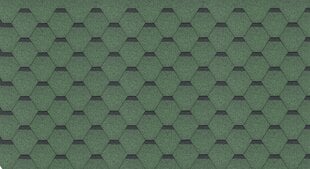 Bituminių čerpių rinkinys Hexagonal Rock H389GREEN, žalios spalvos цена и информация | Кровельные покрытия | pigu.lt