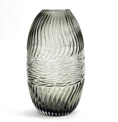 Vaza stiklinė, 30x17 cm kaina ir informacija | Vazos | pigu.lt