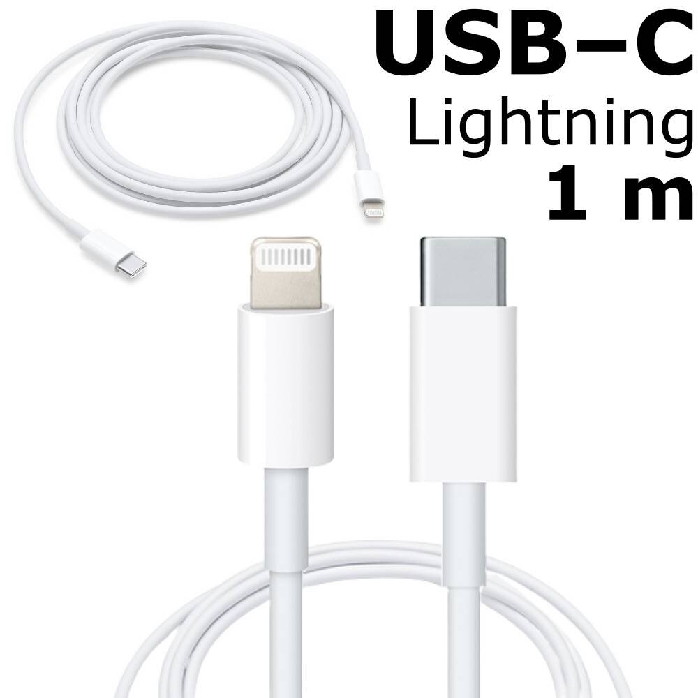 Krovimo laidas, USB–C to Lightning, 1 m kaina ir informacija | Laidai telefonams | pigu.lt
