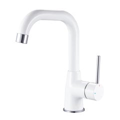 Смеситель воды Hogart Alto M White для кухни и ванной комнаты, однорычажный смеситель, поворотный на 360° излив цена и информация | Смесители | pigu.lt