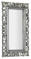 Rankomis raižytas vonios veidrodis mediniais rėmais, 40 x 70 cm, SAMBLUNG, sidabrinis kaina ir informacija | Vonios veidrodžiai | pigu.lt