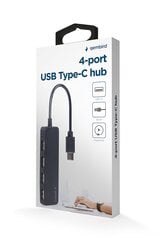 Gembird UHB-CM-U2P4-01 цена и информация | Адаптеры, USB-разветвители | pigu.lt