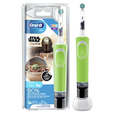 Oral-B D100 Vitality Star Wars Mandalorian kaina ir informacija | Elektriniai dantų šepetėliai | pigu.lt