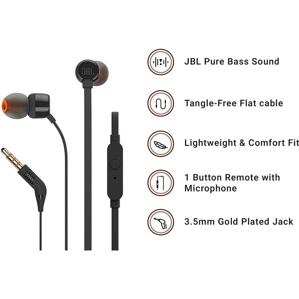 JBL Tune 160 In-Ear ausinės su mikrofonu kaina ir informacija | Ausinės | pigu.lt