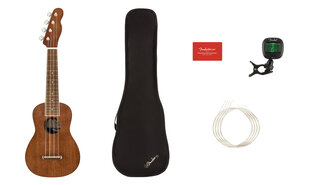 Soprano ukulelės komplektas Fender Seaside Natural kaina ir informacija | Gitaros | pigu.lt