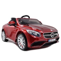 Dvivietis elektromobilis Mercedes S63 AMG, raudonas kaina ir informacija | Elektromobiliai vaikams | pigu.lt