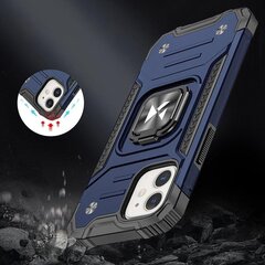 Wozinsky Ring Armor skirtas iPhone 14 Plus, mėlyna kaina ir informacija | Telefono dėklai | pigu.lt