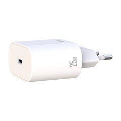 XO Настенное зарядное устройство XO L91, USB-C, 25 Вт + кабель USB-C на Lightning (белый) цена и информация | Зарядные устройства для телефонов | pigu.lt