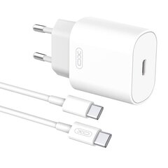 Wall Charger with + USB-C Cable XO L91EU 25W (white) цена и информация | Зарядные устройства для телефонов | pigu.lt