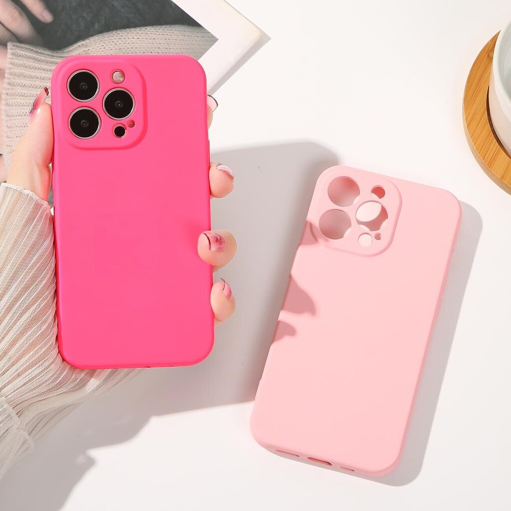 Silicone skirtas Xiaomi Redmi Note 11 Pro 5G / 11 Pro / 11E Pro, rožinė kaina ir informacija | Telefono dėklai | pigu.lt