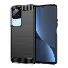 Carbon Case skirtas Xiaomi Poco F4 5G, juoda kaina ir informacija | Telefono dėklai | pigu.lt