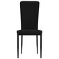 Valgomojo kėdės vidaXL, Aksomas, 2vnt., juoda kaina ir informacija | Virtuvės ir valgomojo kėdės | pigu.lt