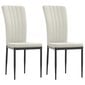 Valgomojo kėdės vidaXL, 2vnt., smėlio spalvos kaina ir informacija | Virtuvės ir valgomojo kėdės | pigu.lt