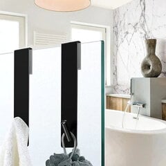 Ant dušo kabinos kabinami kabliukai 2vnt. T27, juodos spalvos kaina ir informacija | Vonios kambario aksesuarai | pigu.lt