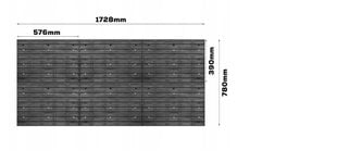 Sienelė įrankiams su įvairiomis lentynomis 172 x 78 cm цена и информация | Ящики для инструментов, держатели | pigu.lt