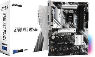 ASRock B760 Pro RS/D4, ATX, LGA1700, DDR4 цена и информация | Материнские платы	 | pigu.lt