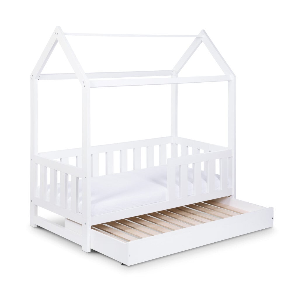 Vaikiška lova - namelis Klups Hen, baltos spalvos kaina ir informacija | Vaikiškos lovos | pigu.lt