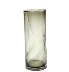 Vaza stiklinė, 25x10 cm kaina ir informacija | Vazos | pigu.lt