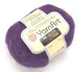 Mezgimo siūlai YarnArt Kid Mohair Fonseca 25g, spalva violetinė 1V3 kaina ir informacija | Mezgimui | pigu.lt