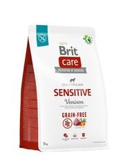 Brit Care беззерновой корм с олениной 3 кг цена и информация | Brit Care Товары для животных | pigu.lt