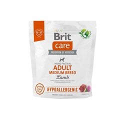 Brit Care Hypoallergenic сухой корм для взрослых собак средних пород, с ягненком, 1 кг цена и информация | Сухой корм для собак | pigu.lt