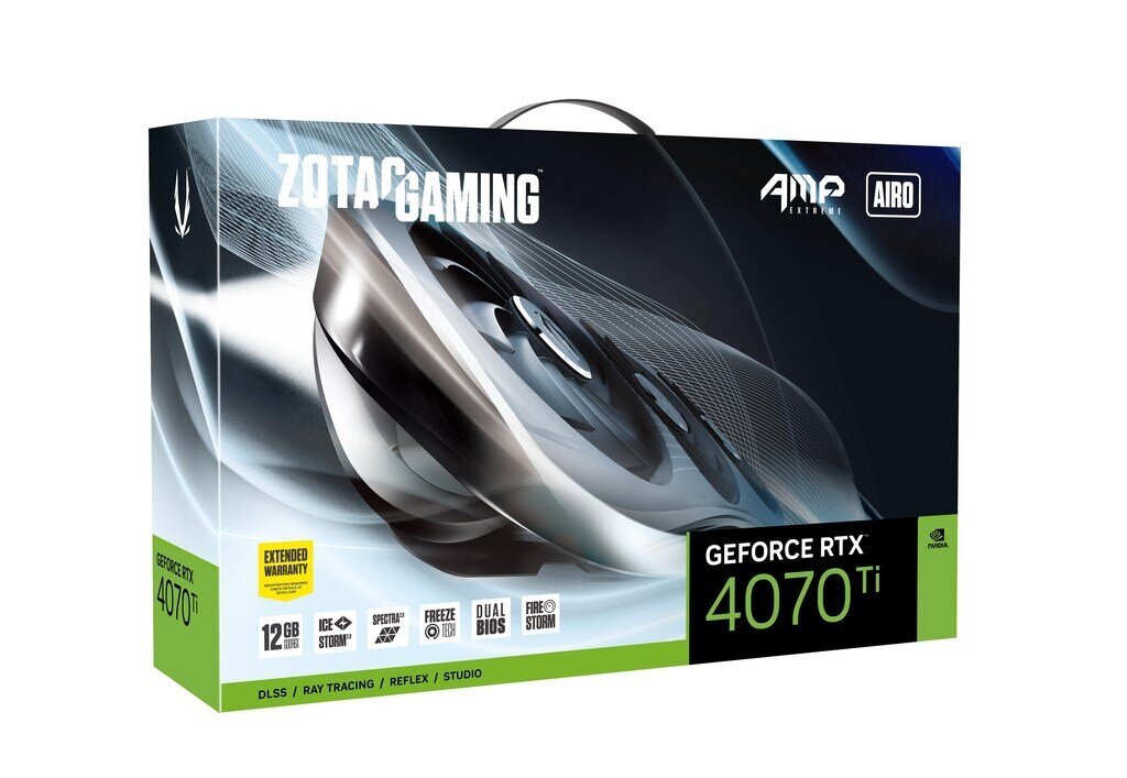 Zotac GAMING GeForce RTX 4070 Ti AMP Extreme AIRO (ZT-D40710B-10P) цена и информация | Vaizdo plokštės (GPU) | pigu.lt