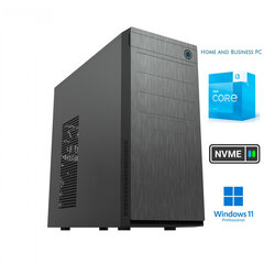 Стационарный компьютер H&B i3-13100 8GB 512GB NVME SSD Windows 11 Professional  цена и информация | Stacionarūs kompiuteriai | pigu.lt