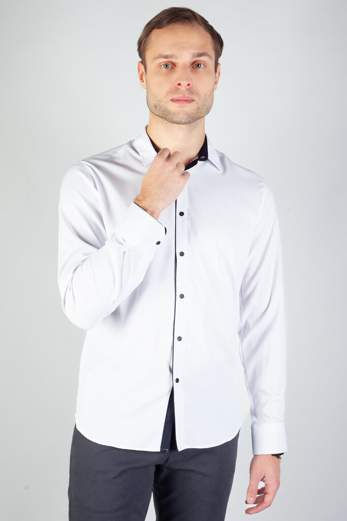 Marškiniai vyrams Infinity, balti цена и информация | Vyriški marškiniai | pigu.lt