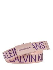 Diržas mergaitėms Calvin Klein Canvas Logo Creole Pink 520882790 kaina ir informacija | Aksesuarai vaikams | pigu.lt
