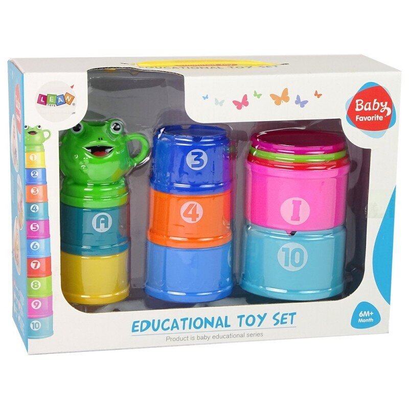Edukacinė piramidė - dėlionė Lean Toys kaina ir informacija | Žaislai kūdikiams | pigu.lt