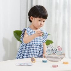Деревянная балансировочная игра с блоками Животные цена и информация | Развивающие игрушки | pigu.lt