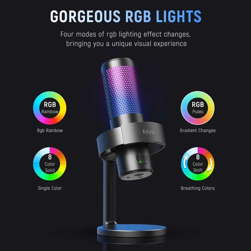 Fifine A9 RGB цена и информация | Mikrofonai | pigu.lt