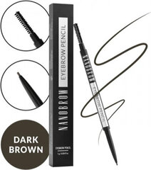 Antakių pieštukas Nanobrow Dark Brown 2 in 1, 1 ml kaina ir informacija | Akių šešėliai, pieštukai, blakstienų tušai, serumai | pigu.lt