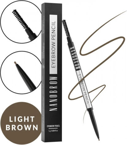 Antakių pieštukas Nanobrow Light Brown 2 in 1, 1 ml цена и информация | Akių šešėliai, pieštukai, blakstienų tušai, serumai | pigu.lt