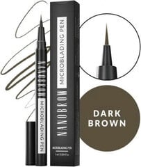 Antakių pieštukas Nanobrow Microblading Dark Brown, 1 ml kaina ir informacija | Akių šešėliai, pieštukai, blakstienų tušai, serumai | pigu.lt