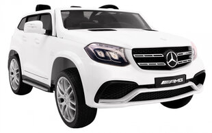 Dvivietis elektromobilis Mercedes Benz GLS 63, baltas kaina ir informacija | Elektromobiliai vaikams | pigu.lt